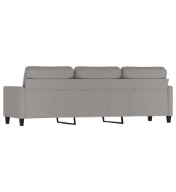 Canapé à 3 places Gris clair 210 cm Tissu