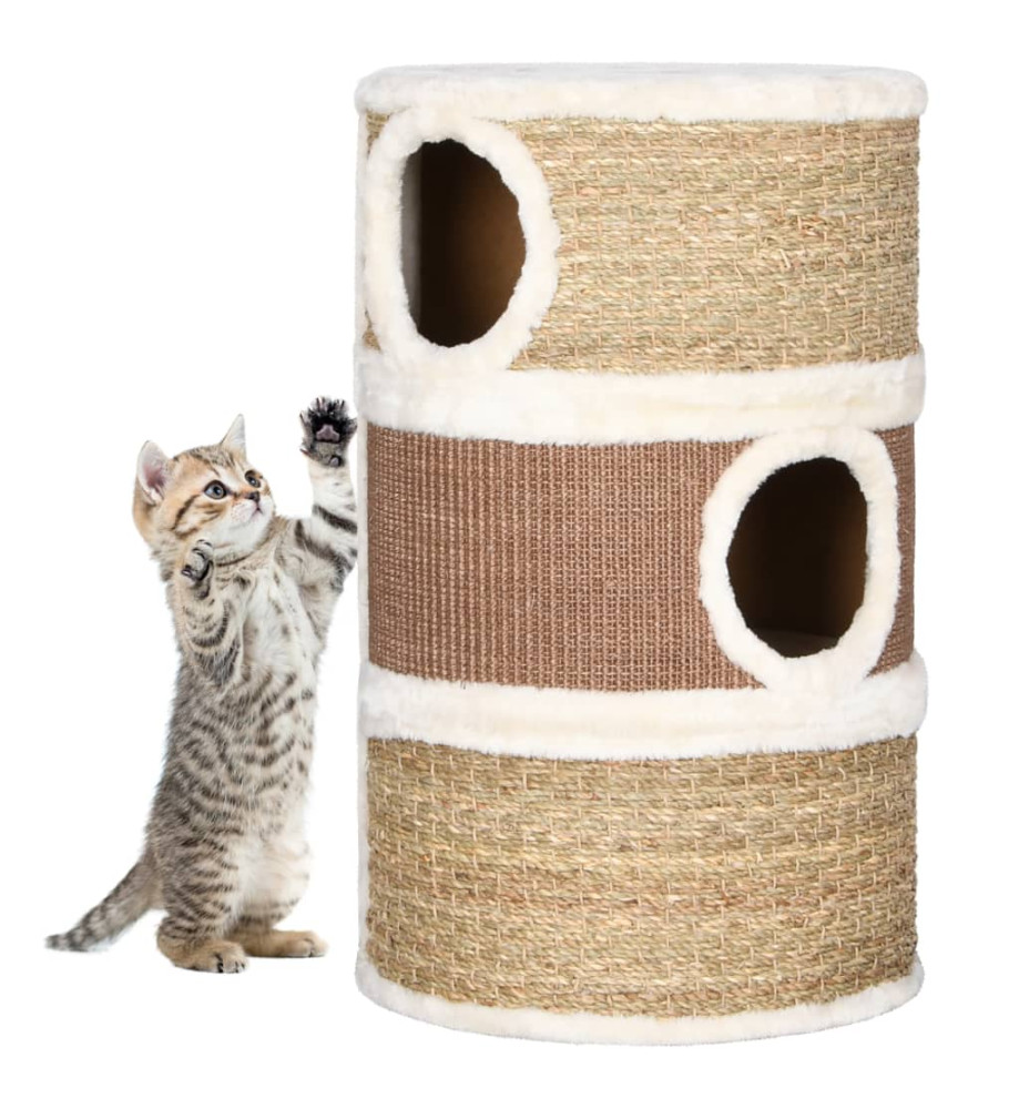 Tonneau à gratter pour chats 60 cm Herbiers marins