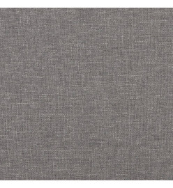 Canapé à 3 places avec repose-pieds Gris clair 210 cm Tissu