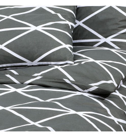 Ensemble de housse de couette Gris 200x200 cm Coton