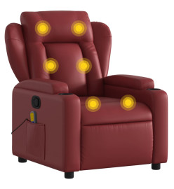 Fauteuil de massage inclinable Rouge bordeaux Similicuir