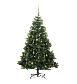 Sapin de Noël artificiel articulé 300 LED et boules 240 cm