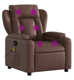 Fauteuil de massage inclinable Marron Similicuir