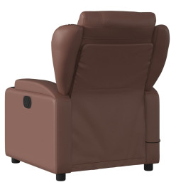 Fauteuil de massage inclinable Marron Similicuir