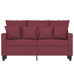 Canapé à 2 places Rouge bordeaux 120 cm Tissu