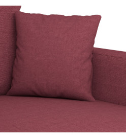 Canapé à 2 places Rouge bordeaux 120 cm Tissu