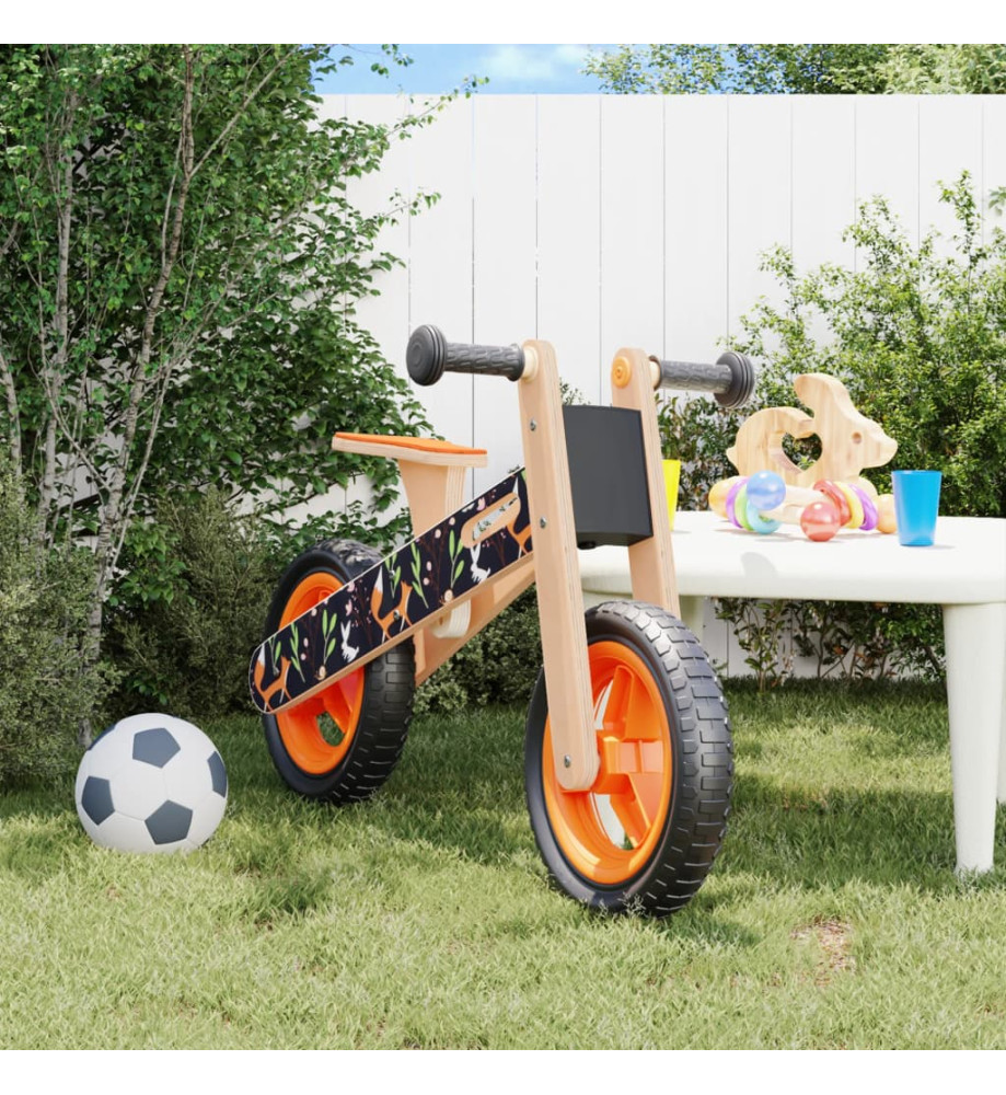 Vélo d'équilibre pour enfants imprimé orange