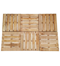 Dalles de terrasse 6 pcs 50x50 cm Bois Marron