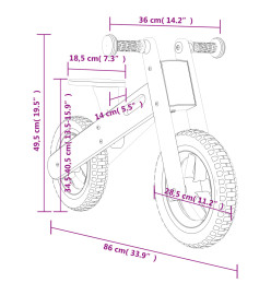 Vélo d'équilibre pour enfants imprimé gris