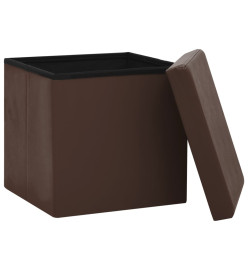 Tabouret de rangement pliable Marron PVC