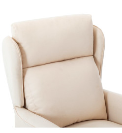 Fauteuil inclinable Crème Tissu