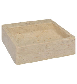 Lavabo Crème 40x40x12 cm Marbre