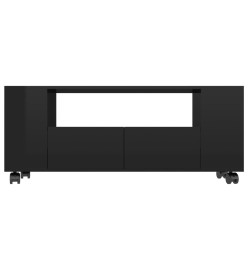 Meuble TV Noir brillant 120x35x48 cm Bois d'ingénierie