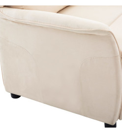 Fauteuil inclinable électrique Crème Tissu