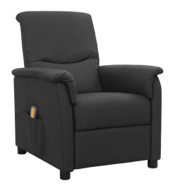 Fauteuil de massage inclinable Gris foncé Tissu