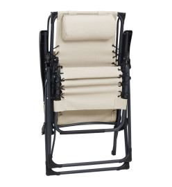 Chaise pliable de terrasse Textilène Crème