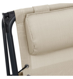 Chaise pliable de terrasse Textilène Crème