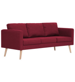 Ensemble de canapé 2 pcs Tissu Rouge bordeaux