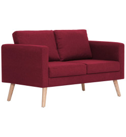 Ensemble de canapé 2 pcs Tissu Rouge bordeaux