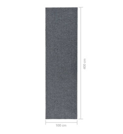 Tapis 100x400 cm Gris