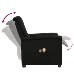 Fauteuil électrique de massage Noir Tissu