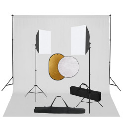 Kit de studio photo boîtes à lumière toile de fond réflecteur