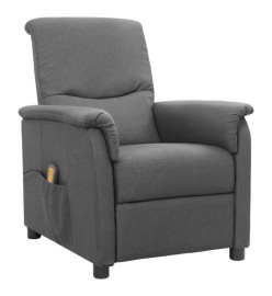 Fauteuil de massage inclinable Gris clair Tissu