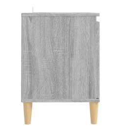 Meuble TV avec pieds en bois solide Sonoma gris 103,5x35x50 cm