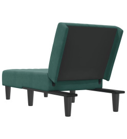 Chaise longue vert foncé velours