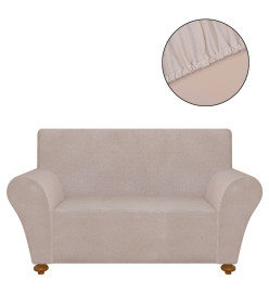 Housse extensible de canapé Beige Jersey de polyester