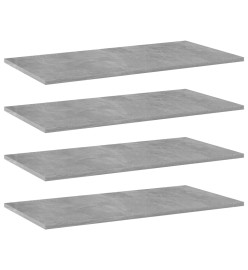 Panneaux de bibliothèque 4 pcs Gris béton 80x40x1,5cm Aggloméré