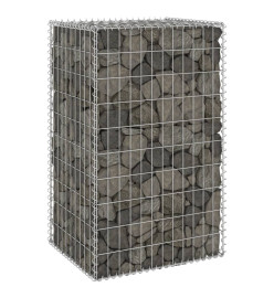 Mur en gabion avec couvercles Acier galvanisé 60x50x100 cm