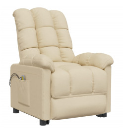 Fauteuil électrique de massage Crème Tissu