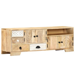 Meuble TV 120x30x40 cm Bois massif de manguier