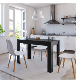 Table de salle à manger Noir 120 x 60 x 76 cm Bois d'ingénierie