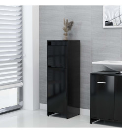 Ensemble de meubles de salle de bain 3 pcs Noir Aggloméré