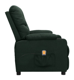 Fauteuil de massage Vert foncé Tissu