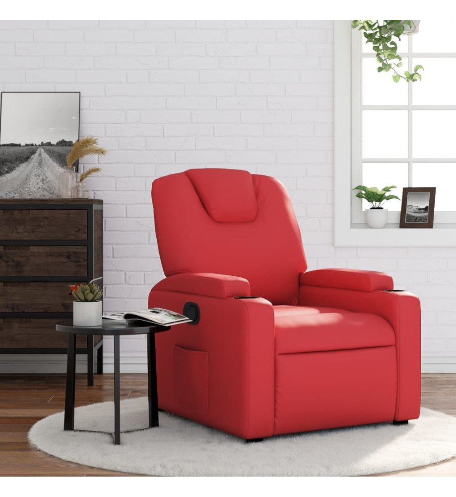 Fauteuil inclinable Rouge Similicuir