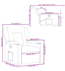 Fauteuil inclinable Cappuccino Similicuir