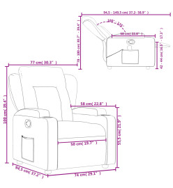 Fauteuil inclinable Noir Similicuir