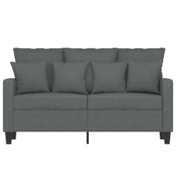 Canapé à 2 places Gris foncé 120 cm Tissu