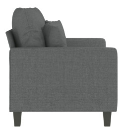 Canapé à 2 places Gris foncé 120 cm Tissu