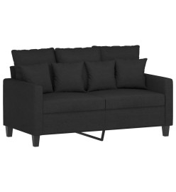 Ensemble de canapés 3 pcs avec coussins Noir Tissu