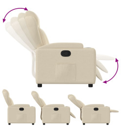 Fauteuil inclinable Crème Tissu