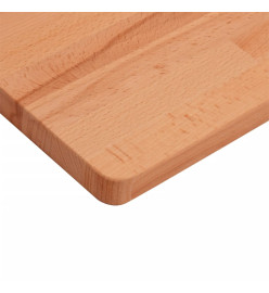 Comptoir de salle de bain 80x40x2,5 cm bois massif de hêtre