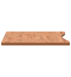 Dessus de bureau 110x(55-60)x2,5 cm bois massif de hêtre