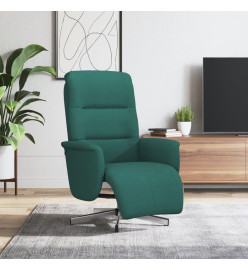 Fauteuil inclinable avec repose-pieds vert foncé tissu