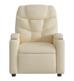 Fauteuil inclinable Crème Tissu