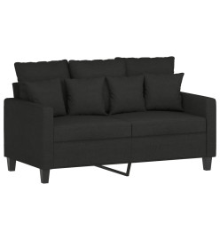 Ensemble de canapés 3 pcs avec coussins noir tissu