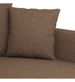 Ensemble de canapés 4 pcs avec coussins marron tissu